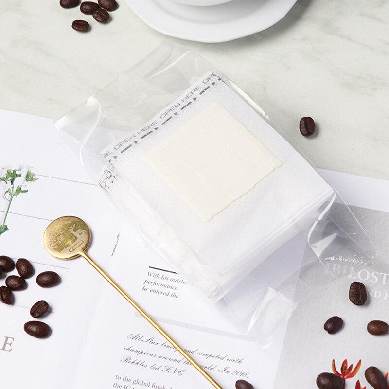 50pcs Hanging Ear Coffee Filter Paper Portable Drip Type Hand Rinsed Filter Cup