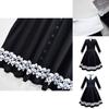 Vestido Wednesday Addams Bolsa Peruca Fantasia Cosplay Meninas Festa de Natal