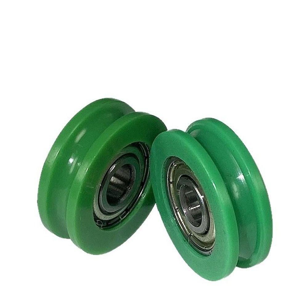 10Pcs Nylon POM Bearing Pulley Stainless Steel Rubber-Coated Pulley for Doors Windows