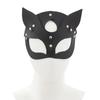 Half Face Cat Cosplay Mask Female Leather Mask Eye Cosplay Halloween Party PU Half Face Mask Adult Game Supplies Adult Game