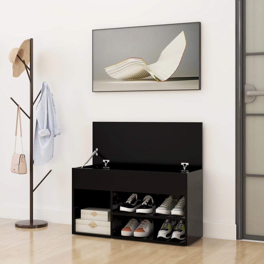 Schuhschrank Schuhwickelhocker Mit Klappenablage, Offene Trennwand Display Aufbewahrung Schuhwickelhocker, 80x30x45 Cm