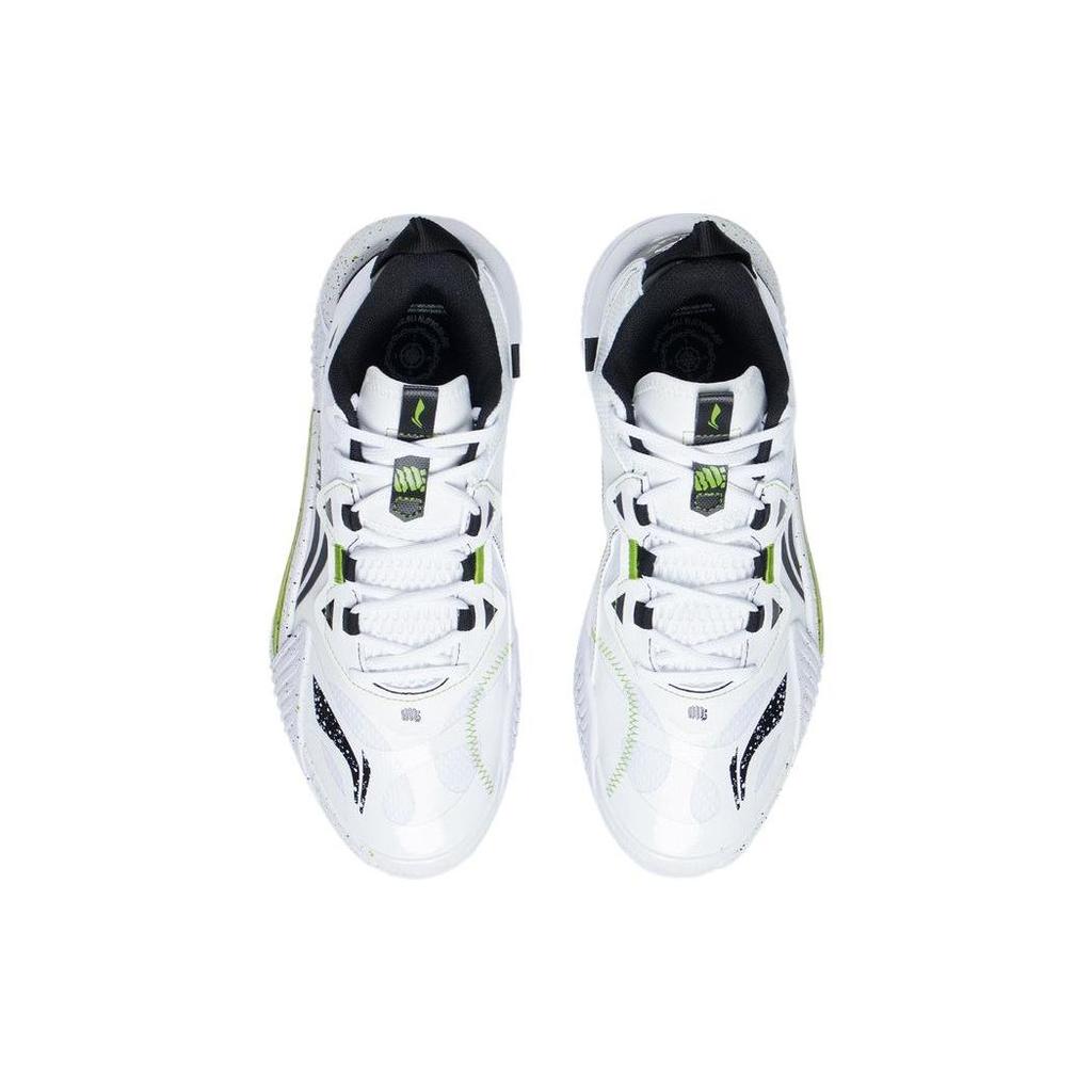 Li Ning Badfive 2.5 Basketball Shoes Men's Low Top White/Black/Green ABFS001-4