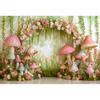 Spring Princess Dream Garden Theme Banner Photography Backdrop, Children's Adult Birthday Party Decoration Photography Backdrop2