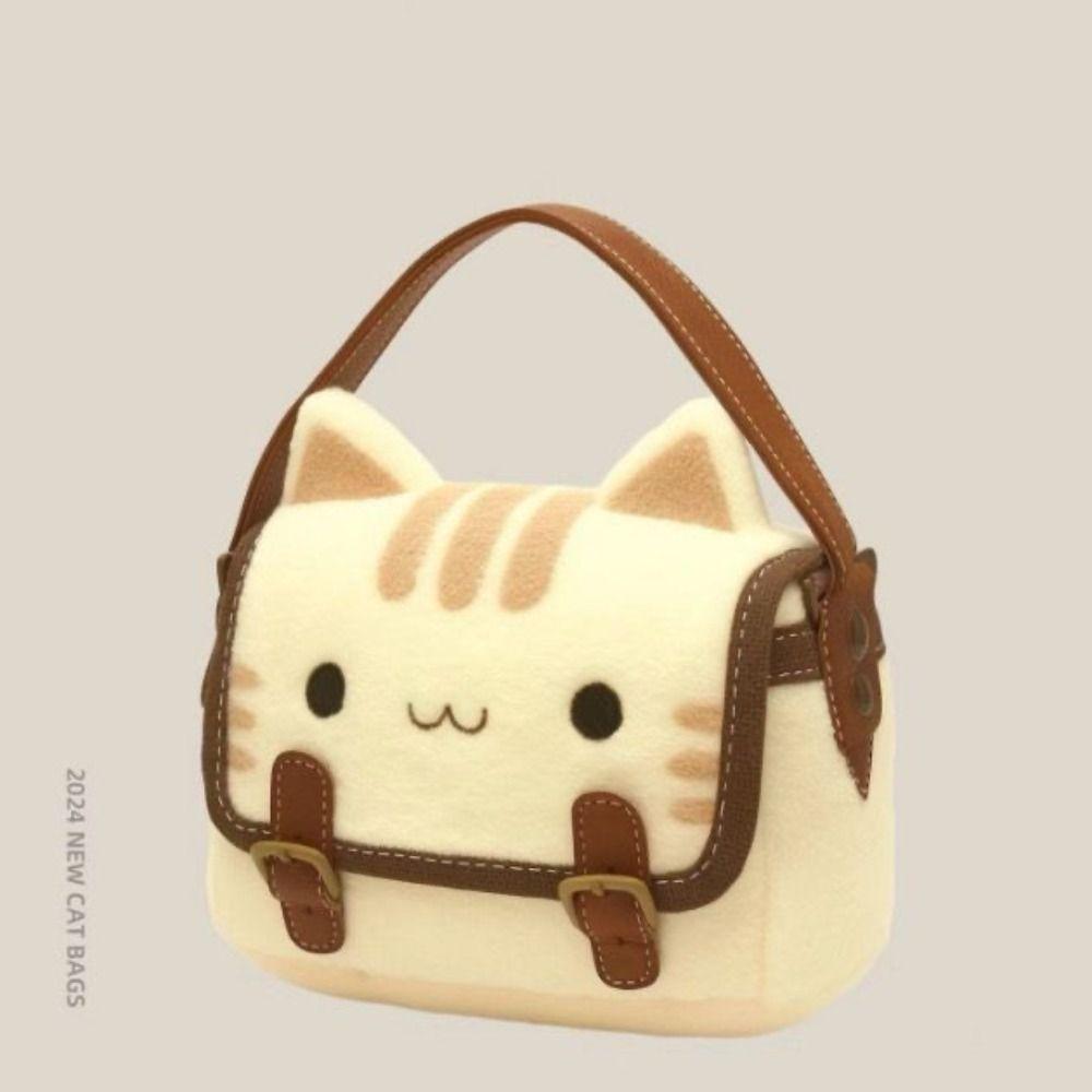 Fashion Furry Kitten Handbag High Appearance Level Adorable Cat Clutch Bag Soft Crossbody Bag Girl's Gift