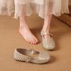The New Soft Feet Are Not Tired, Doudou Mary Jane Shoes Are Beautiful, with Summer Flat-soled Single Shoes, Women's Small Leather Shoes 2025 Ski