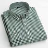 New in shirt 100%cotton long-sleeve shirts for men slim fit plain shirt thin plaid striped tops fashion elegants office clothes