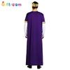 Halloween Costume Middle East Dubai Male Purple King Cosplay Themed Party