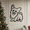 Adorable Corgi Metal Wall Art, Weather-Resistant Garden & Home Decor Gift