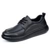 Men's shoes spring new leather trend versatile soft surface breathable business casual leather shoes men's dad shoes