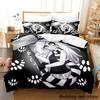 Jeff and Jane Creepypasta Bedding Set Single Twin Full Queen King Size Bed Set Adult Kid Bedroom Duvetcover Sets Anime