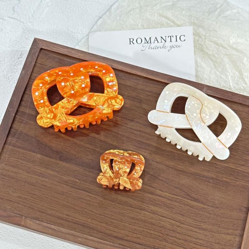 Croissant Brezel Haarklammer Simuliertes Essen Acryl Haarspangen Haaraccessoires Für Frauen Mädchen Geschenk