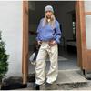 Women's Casual Retro Solid Color Denim Trouser Harajuku High Waist Loose Jeans 2026 Spring Wide Leg Baggy Y2K Pants