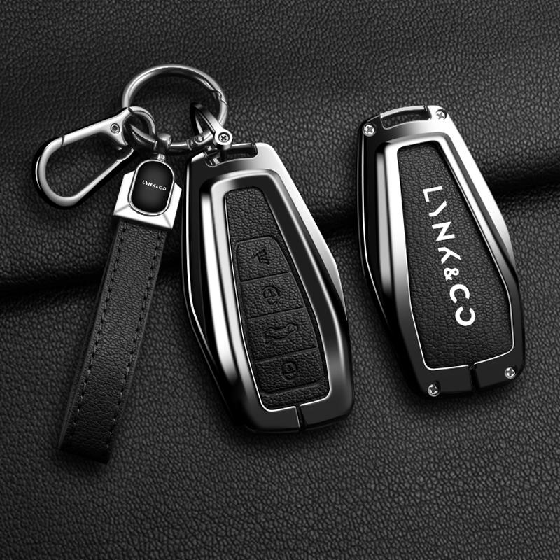 Lynk & Co Lynk&Co Lynkco 03 02 01 05 08 09 Keychains Zinc Alloy Leather Car Remote Key Cover Keychains Car Accessories
