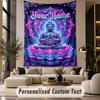Mandala (32) Thema Personalisierte Wandteppich Benutzerdefinierter Name Text Wandbehang Tapisserie Haus Hintergrund Dekoration