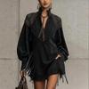 Damen Mode V-Ausschnitt Besticktes Kleid für Abendparty Cocktail Wear