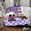 1Pc Cute Labubu Blanket Soft Comfortable Polyester Blanket All Season Use Suitable Bedroom Office Outdoor Perfect Christmas Gift Choice Print Home Bla