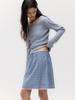 GLOWNY G Classic Rib V-Neck Knit (Blue)