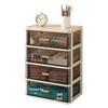 Lixin Transparent 4-Tier Slanted Top A4 Drawer Organizer