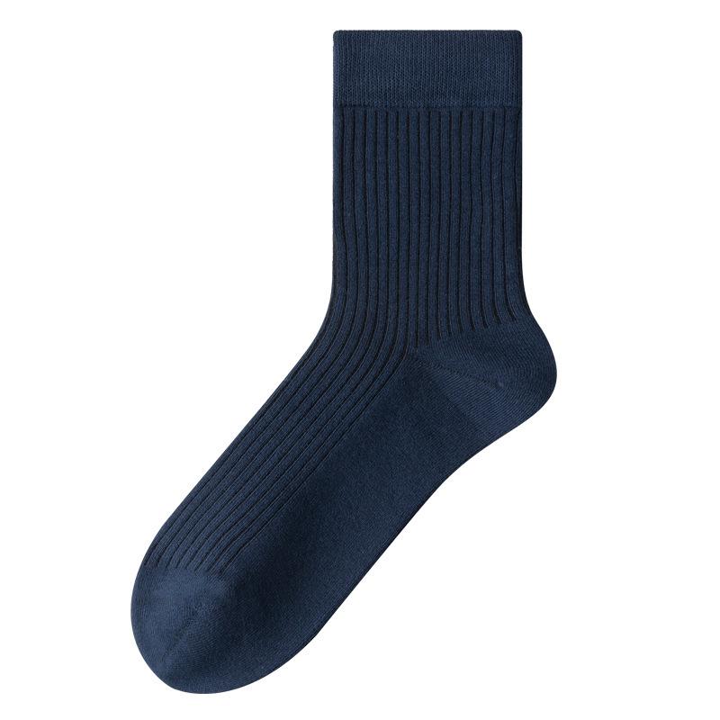 Cotton Autumn and Winter Pure Cotton Socks, Men's Mid-calf Anti-odor Winter Thickened Business Long Socks, All Cotton