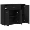 Sideboard Black Oak 88 x 30 x 70 cm Engineered Wood
