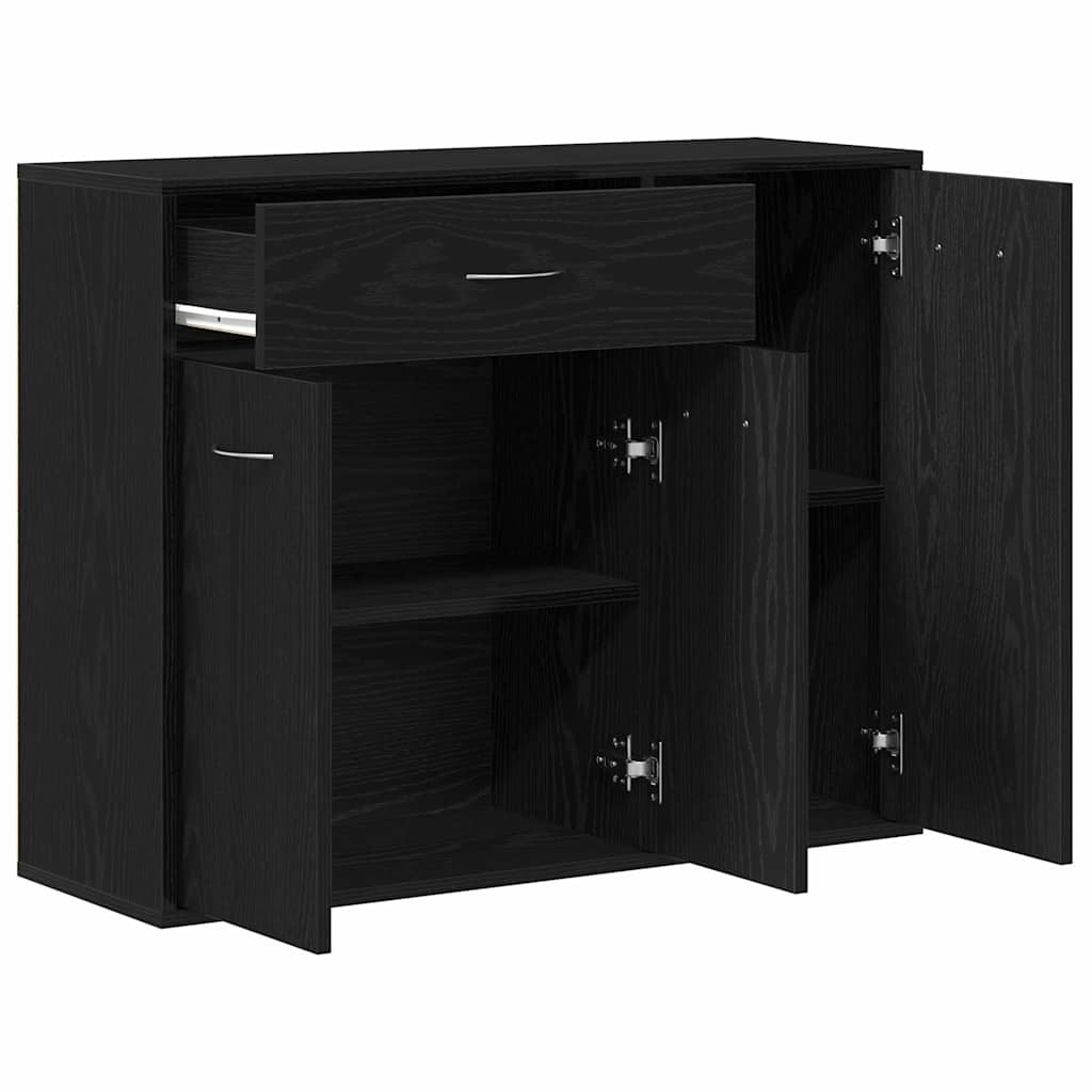 Sideboard Black Oak 88 x 30 x 70 cm Engineered Wood