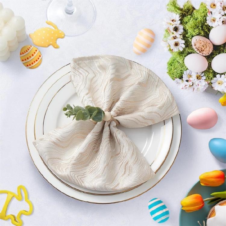 6/12 Stück Elegante Serviettenringe Serviettenschnalle Rustikale Blatt-Serviettenringe Schnalle