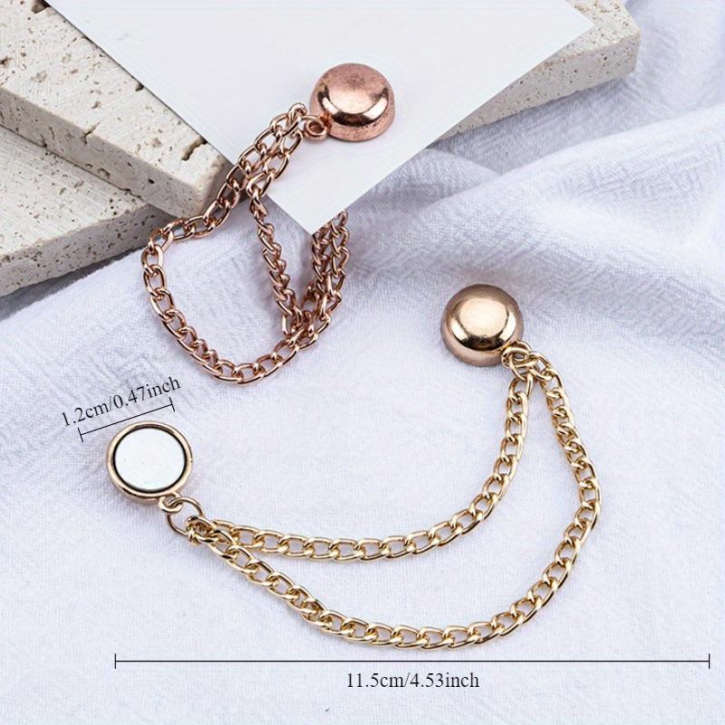 4Pcs/1pc Chain magnetic suction trouser legs anti-smoothing fixing magnet trouser legs without seam length and shortening