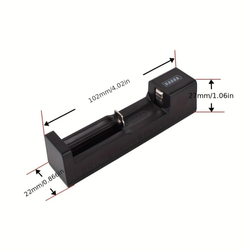 18650 Charger Charging 3.7V Li-ion Battery Charger USB Universal Smart 1 Slot Charger Lithium Batteries Charging Adapter