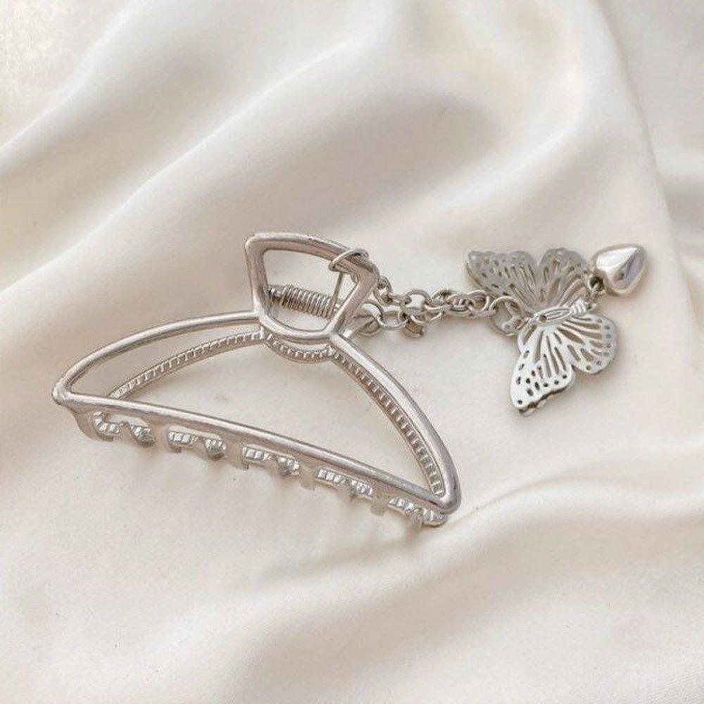 

Mno Butterfly Heart Metal Hairpin Hairpin Clip Updo Hair Style 7Cm
