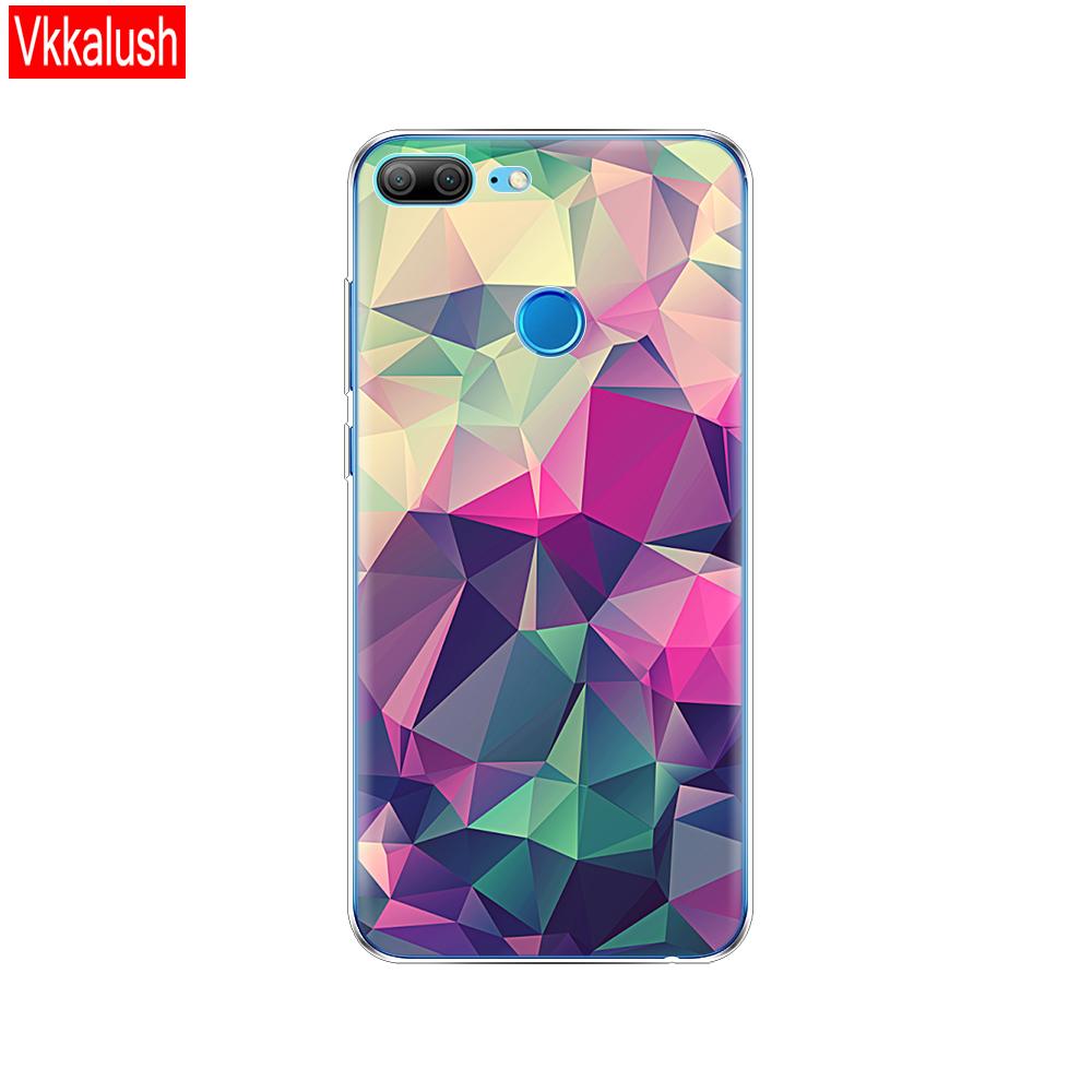 Hülle Handyhülle für Huawei Honor 9 Lite weiches TPU Silikon Rückseite 360 Vollschutz Druck transparent Coque Shell