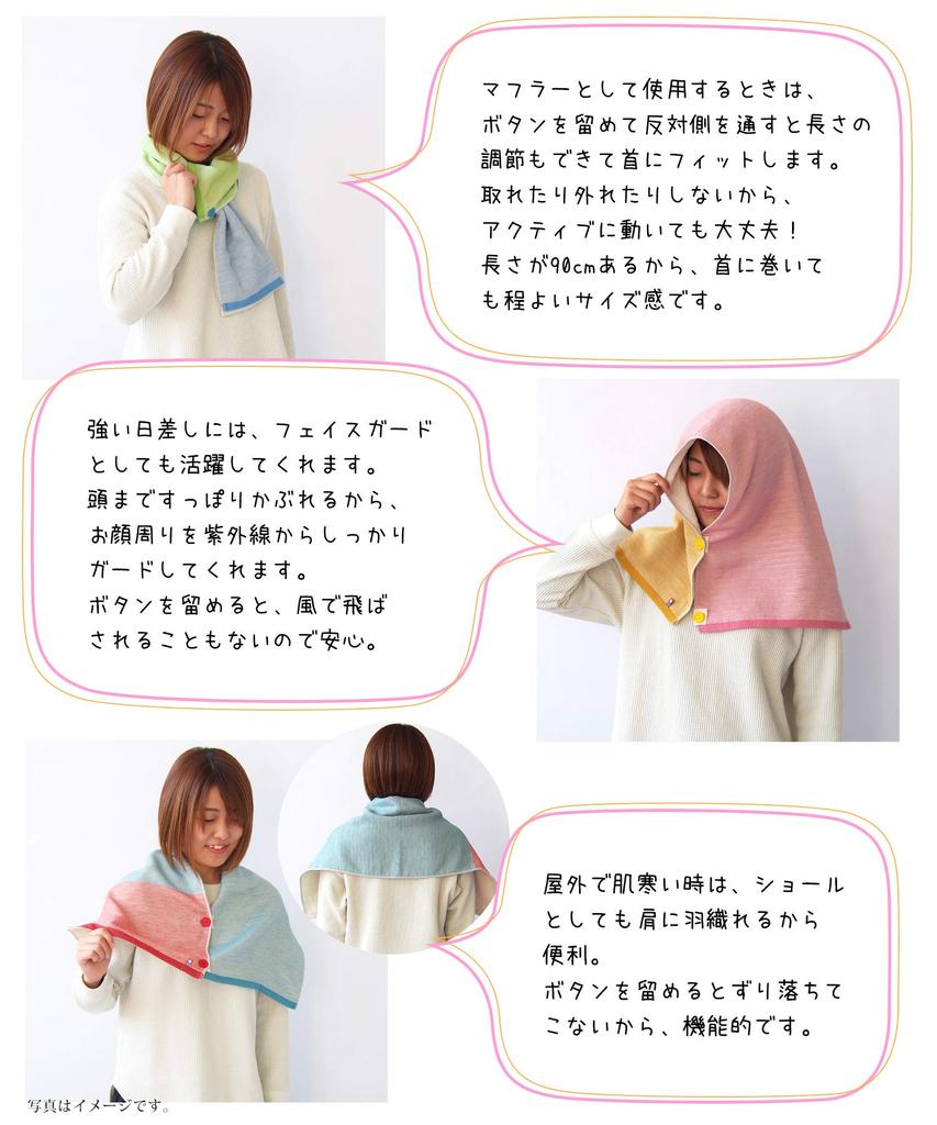 Tanaka Sangyo SUNFUL 90 x 34 Outdoor Multi-Face Towel, Blue, Approx. cm,