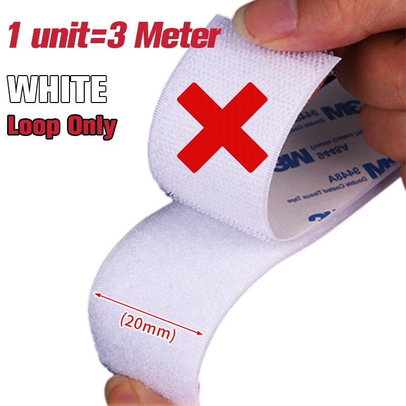 Reusable Self-adhesive Hook and Loop Fastener Tape Magic Nylon Sticker Strips with Glue for DIY Craft Accessories Black White