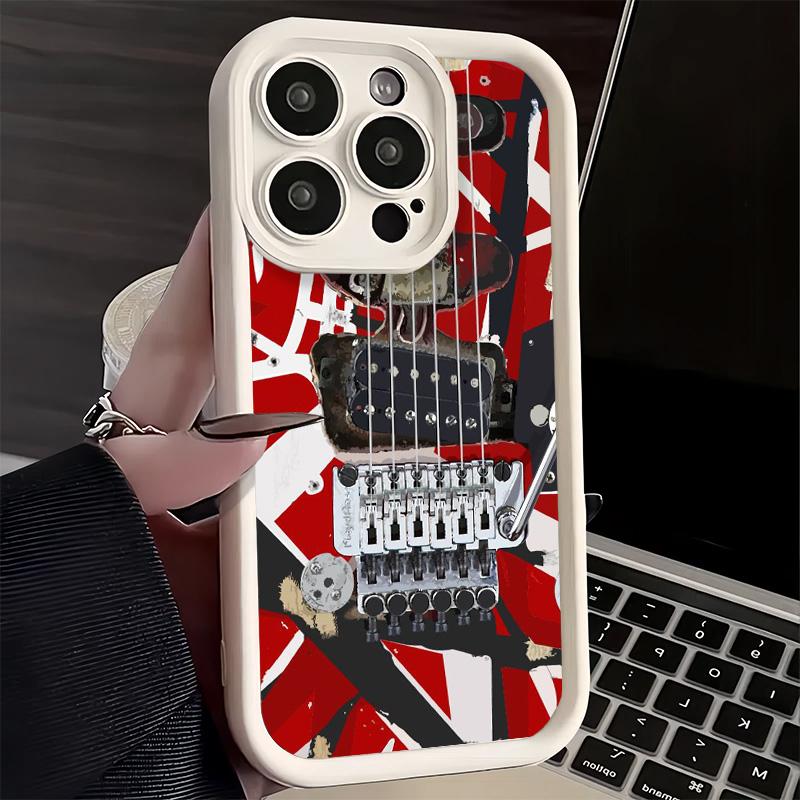 Phone Case for iPhone 17 Air 16E 15 16 Pro Max Eddie Van Halen Graphic Guitar Cover 14 Plus 13 12 Mini Soft Shell Silicone Funda