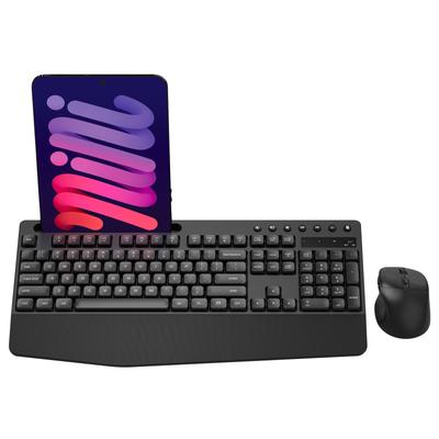 HUO JI Wireless Keyboard and Mouse English Zero Ergonomic Wrist Gaming Suitable for from Includes Smartphone Slim Includes Numeric Compatible with
