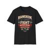 Muay Thai T-Shirt Men Bangkok Fight Dept Vintage Kickboxing Gym Graphic Tee MMA