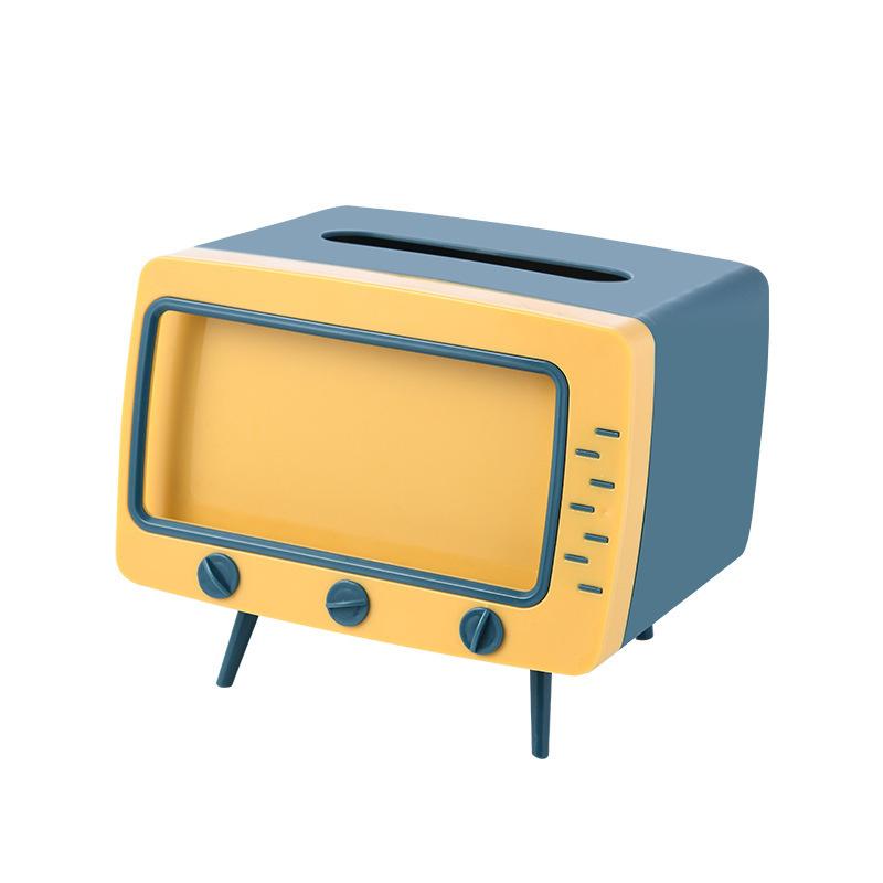 Cute Plastic Tissue Box Home Multifunctional Kawaii Desktop TV Tissue Box Case Simple Creative Storage Napkin Holder Paper Tray