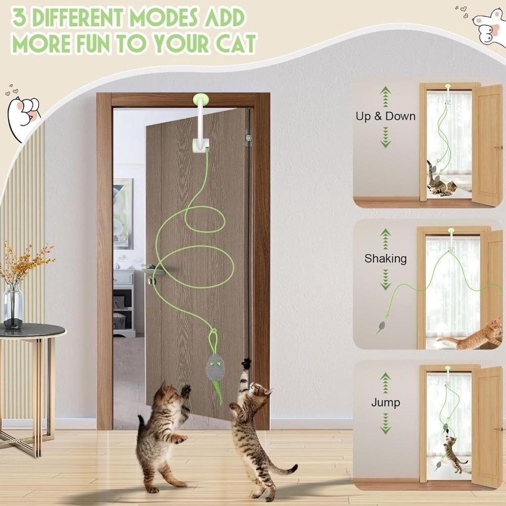 USB Rechargeable Door Hanging Automatic Kitten Toys Teasing Toys for Cats  Home