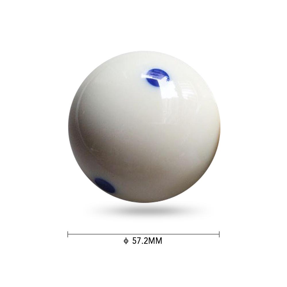 Billiard Practice Training Cue Ball 57.2mm Standard Pool Billiard Cue Ball with 6 Blue Dots