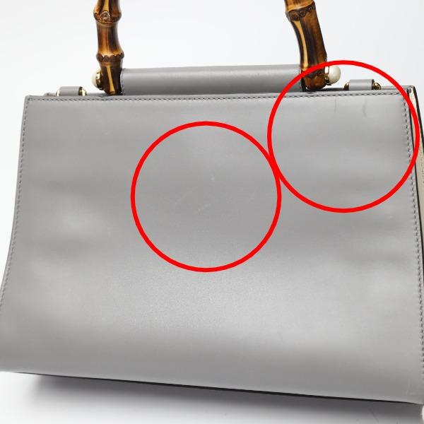 GUCCI Bamboo Handbag Bamboo gray Women 459076 Used