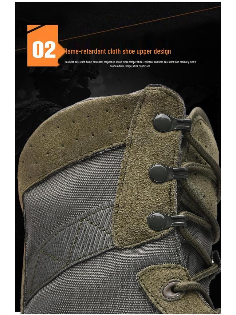 Men's Plus Size Lightweight Combat & Tactical Boots - Puncture-Proof Desert Outdoor Footwear