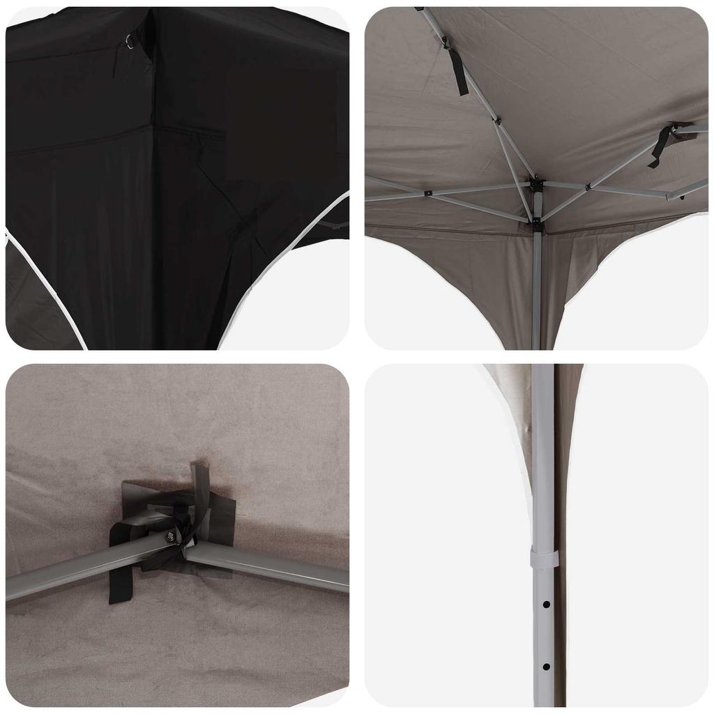 Pop Up Party Tent 290 X 290 X 245 Cm Black