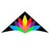Seven-Color Triangle Flower Kite - Easy To Fly, Large Adult Size, Ideal for Light Breezes