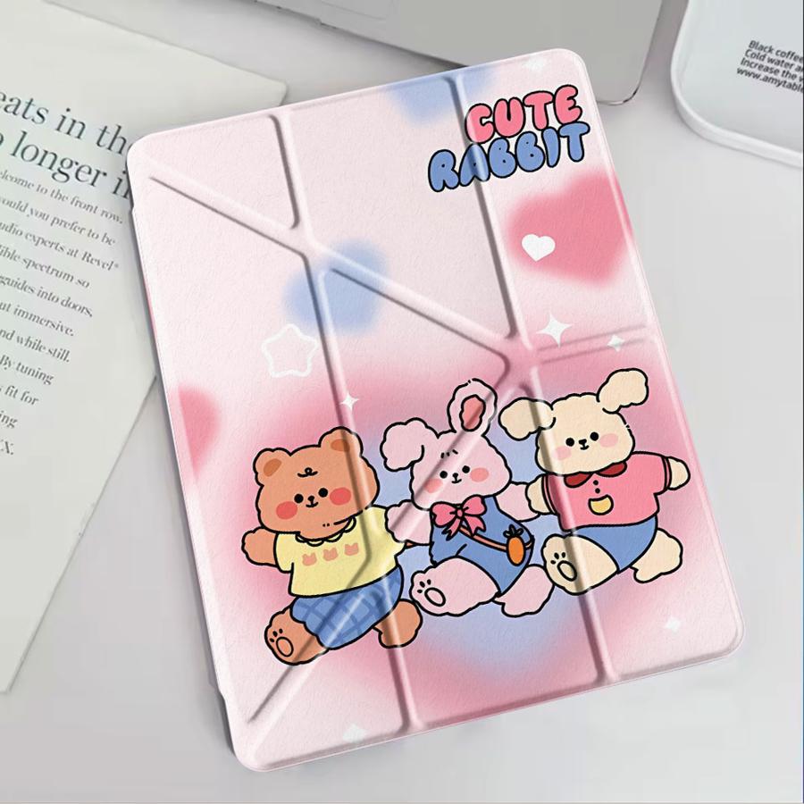 Three Good Friends Tablet Case For iPad Pro 11th 10th 9th 8th 7th 12.9inch Air 4 5 M3 M2 1 2 M4 11inch Pro 2025 Mini 6 7 Holder