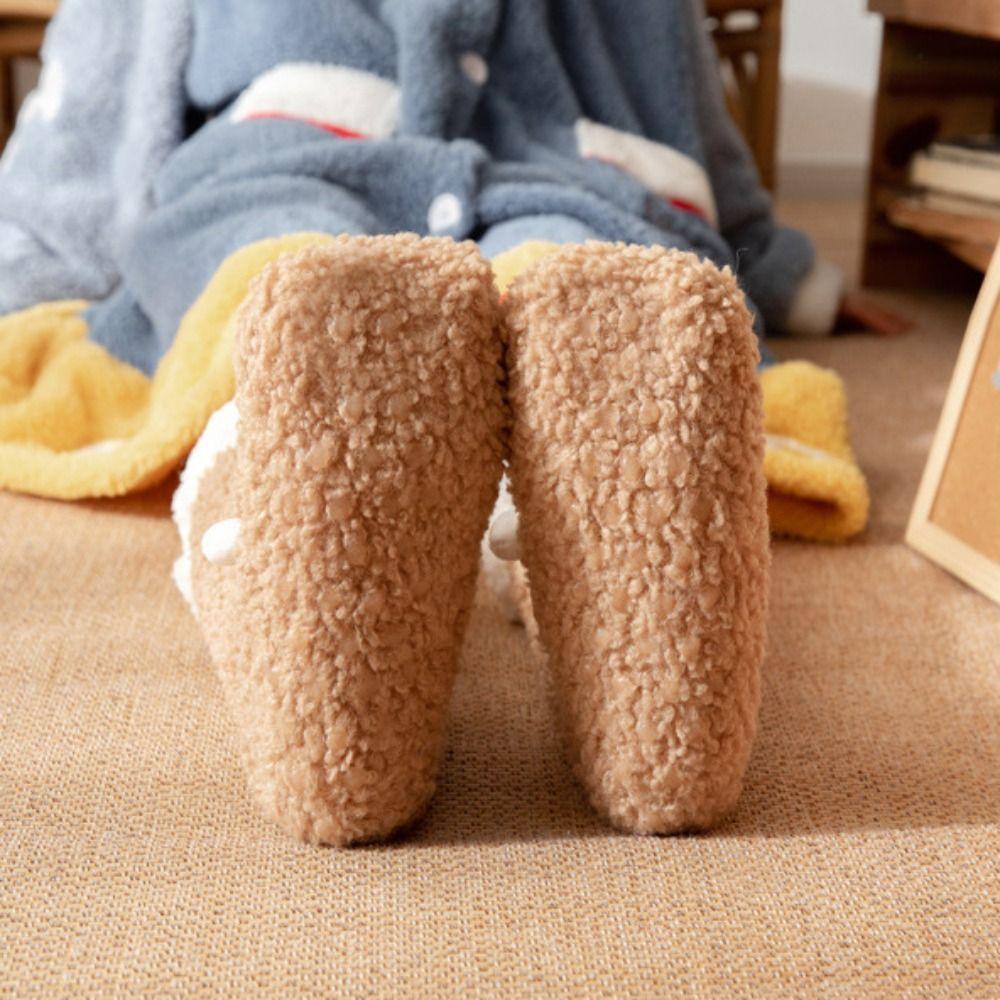 Winter Cartoon Floor Socks Non-slip Cotton Socks Cute Sock Slippers Men