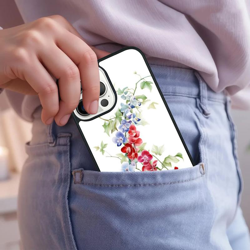 Orchid Flowers Colorful Phone Case For iPhone 17 Air 15 16e 14 13 Pro Max Coque 12 11 Pro Max PLUS cover
