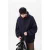 Men's Plus Size Fleece-Lined Button Hoodie - Oversized, Thickened Long Sleeve for Autumn/Winter