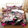 Fashion Anime Danganronpa Bedding Set Printed Bed Set Duvet Cover Sheet Pillowcase Bed Soft Quilt Cover Full Queen King Size
