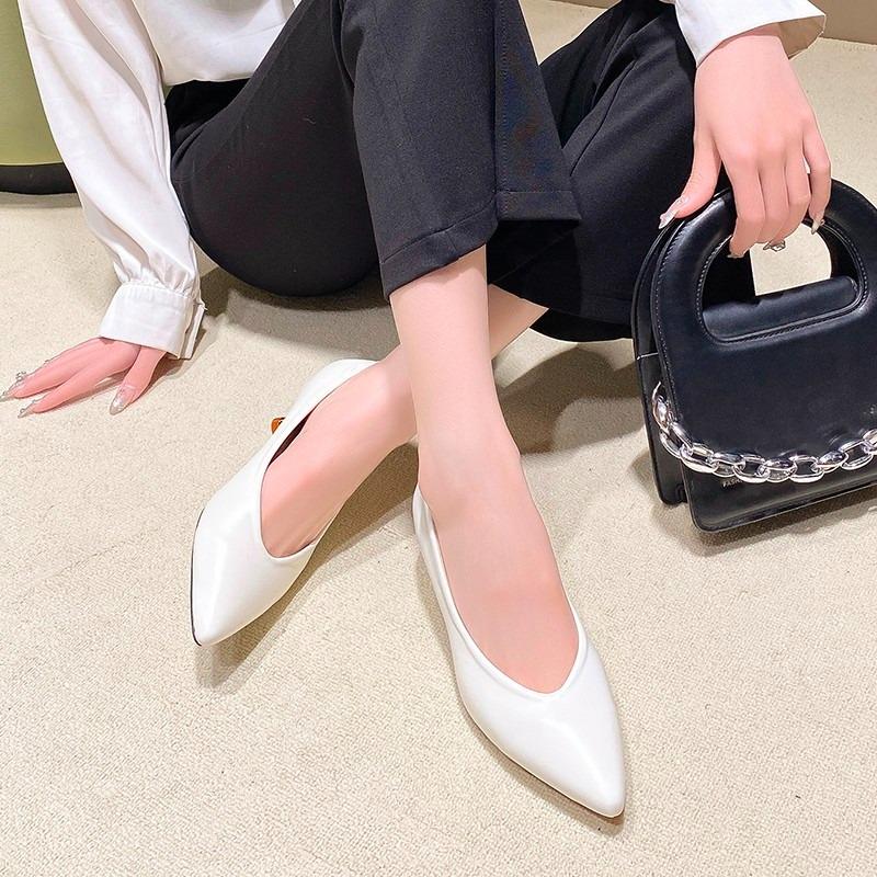 New Designer Pointed Toe Low Heels Women Pumps Shoes Fashion Shallow Slip On 2026 Spring Autumn Dancing Party Low Heel Shoes