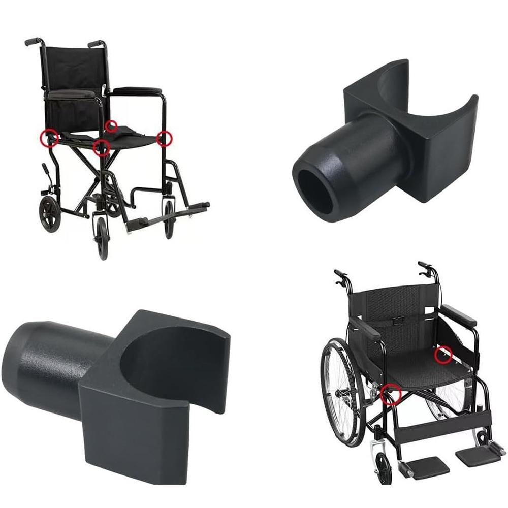 4Pcs Replacement Wheelchair Seat Rail Guide Black(Two styles Send Randomly)