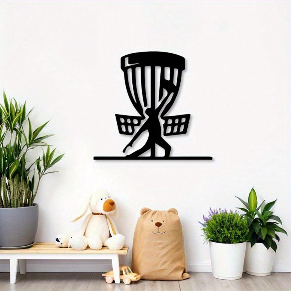 Metal Wall Art Indoor Outdoor Decor Matte Black Sports Theme Golf Kids Room Gift